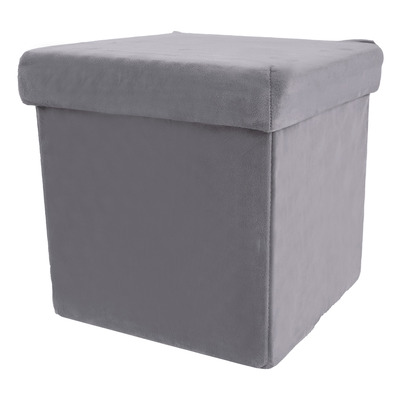Velvet folding storage ottoman cube