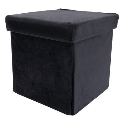 Velvet folding storage ottoman cube