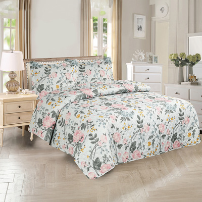 VENICE - Printed cotton quilt set - Spring  blossoms