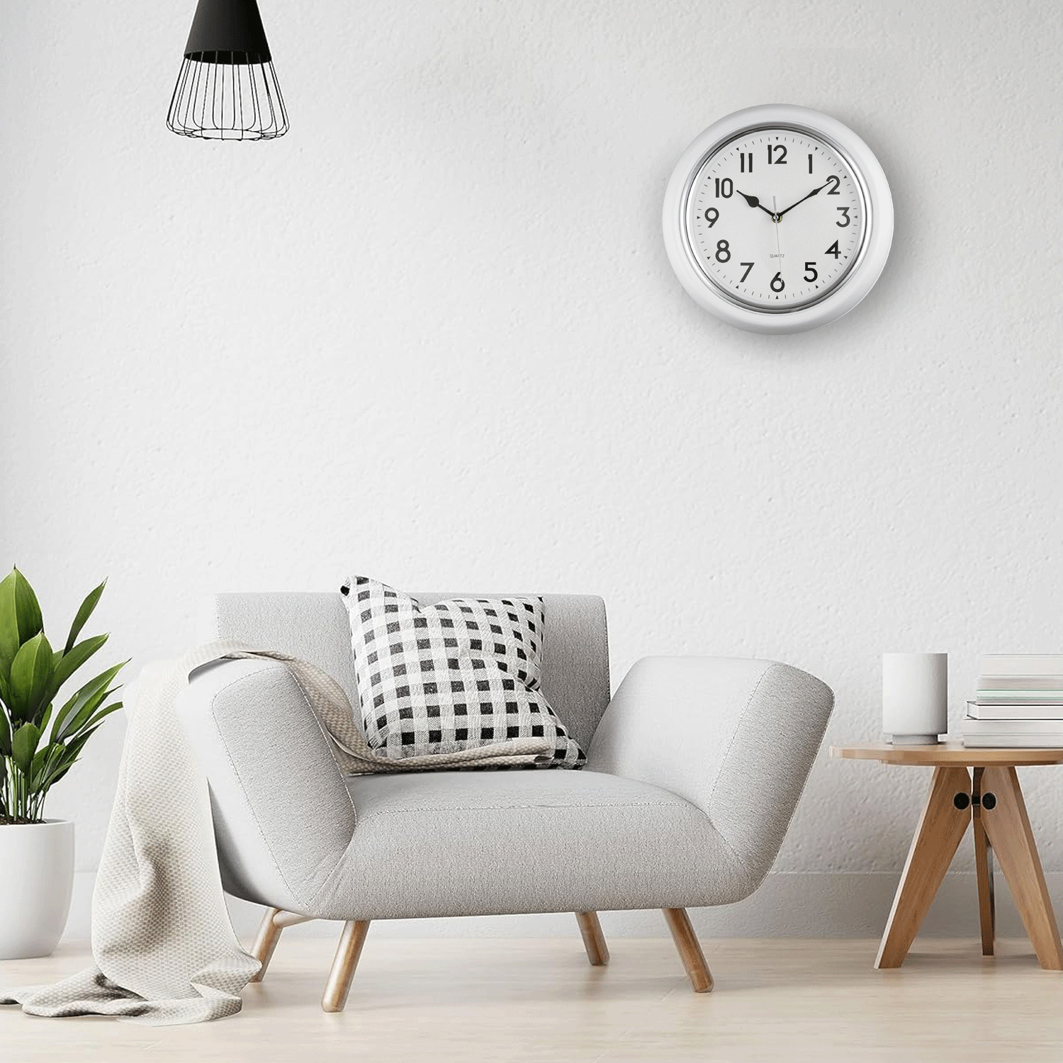 Vintage wall clock. Colour: white | Rossy