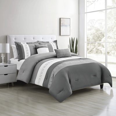 VIVIER - Oversized and overfilled comforter set with decorative cushions