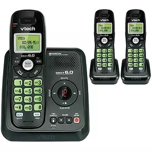 VTech - 3-handset cordless phone with answering machine
