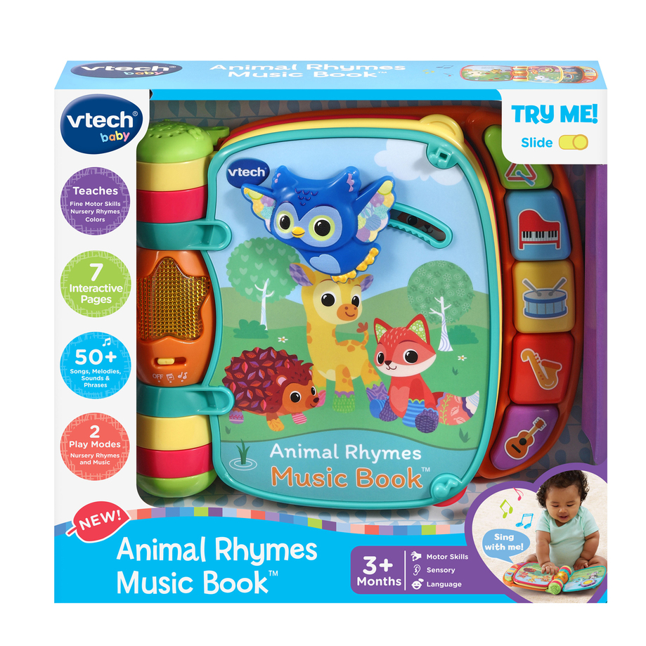 VTech Baby - Animal Rhymes Music Book, English edition | Rossy