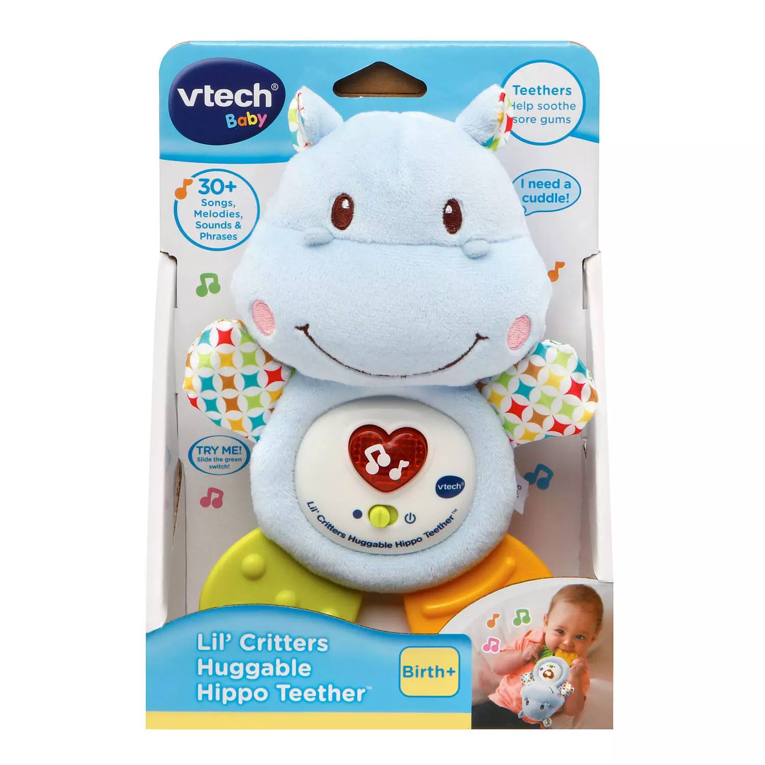 VTech Baby - Croc' hippo, anglais. Colour: blue, Fr