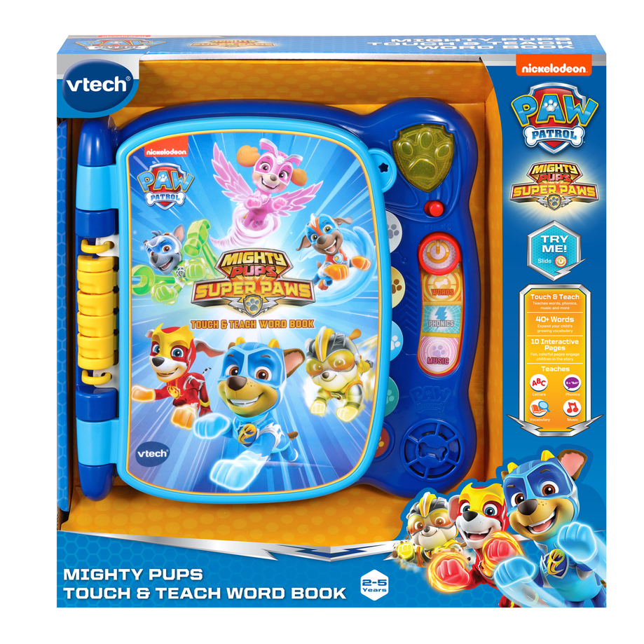 VTech - Paw Patrol Mighty Pups Touch & Teach Word Book, English edition
