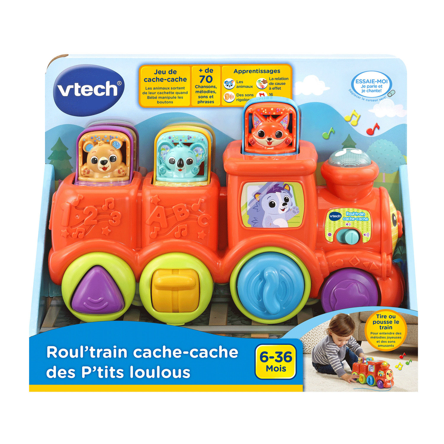 VTech - Roul'train cache-cache des P'tits loulous, édition française