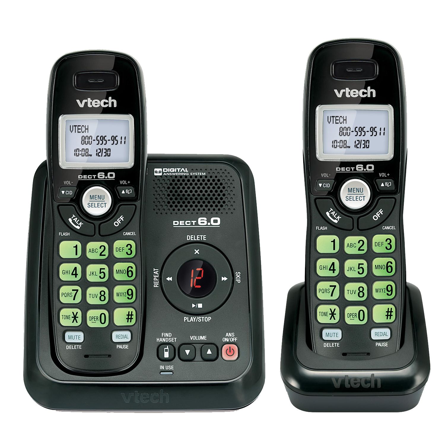 Vtech - Téléphones sans fil à 2 combinés avec répondeur numérique