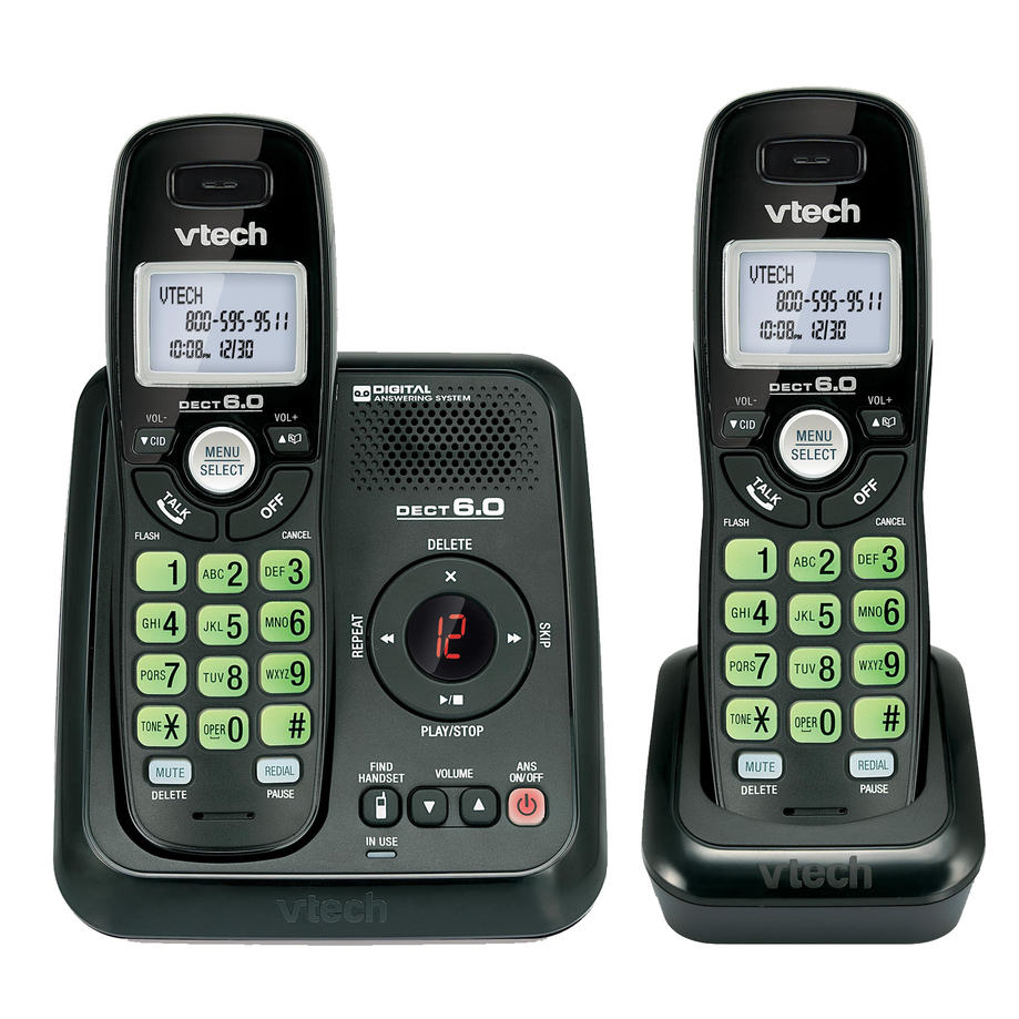 Vtech - Téléphones sans fil à 2 combinés avec répondeur numérique et afficheur/afficheur de l'appel en attente