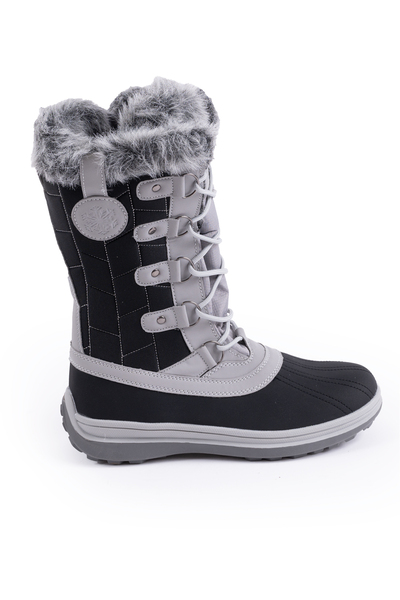 Warm faux fur lined mid-calf winter snow boots