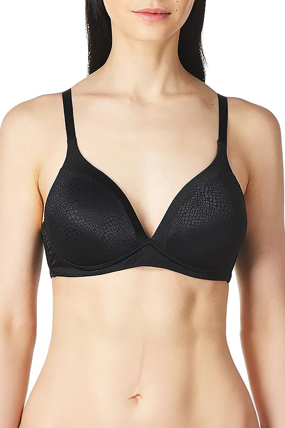 Warners - Blissful Benefits ultrasoft wire-free bra. Colour: black