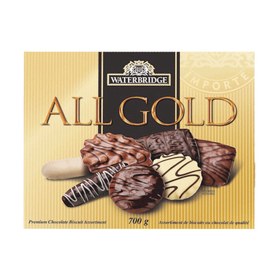 Waterbridge - All Gold - Assortiment de biscuits au chocolat de qualit&eacute; sup&eacute;rieure, 700g