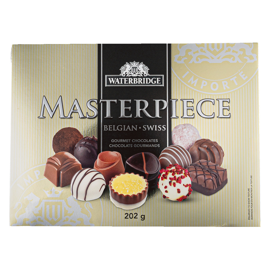 Waterbridge - Masterpiece - Assorted gourmet Belgian Swiss chocolates, 202g
