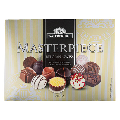 Waterbridge - Masterpiece - Assorted gourmet Belgian Swiss chocolates, 202g