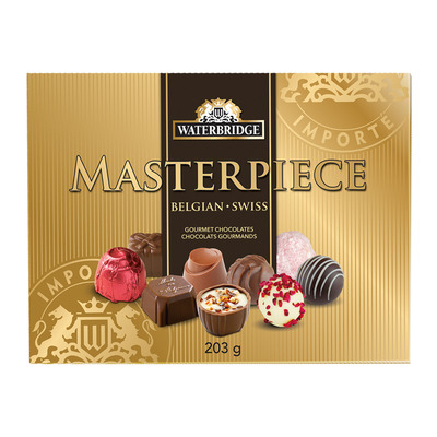 Waterbridge - Masterpiece - Assorted gourmet Belgian Swiss chocolates, 203g