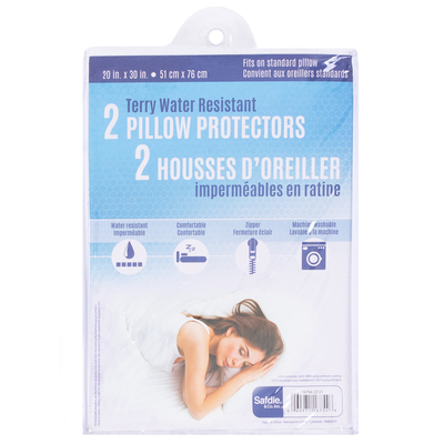 Waterproof pillow protectors, pk. of 2