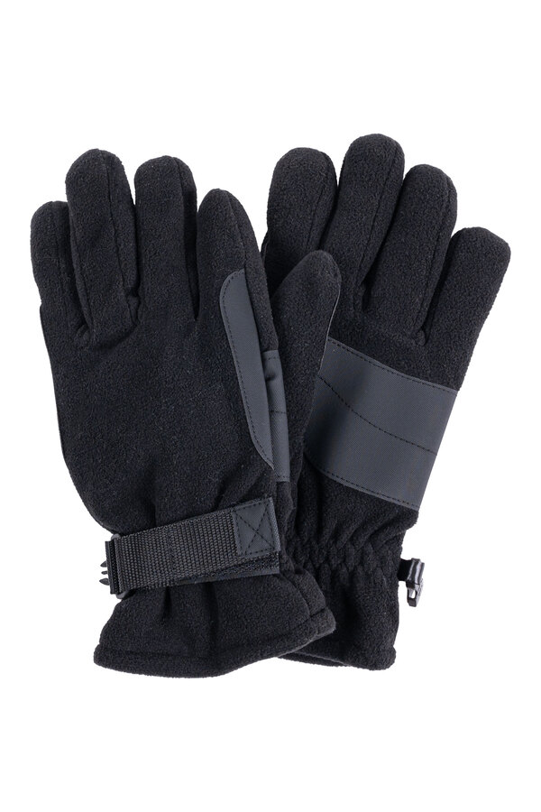 Winter fleece gloves with thermal insulation