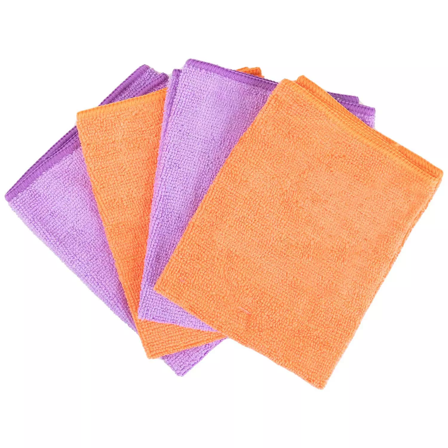 Wizard - Chiffons de cuisine en microfibre, paq. de 4, orange et mauve.  Colour: orange, Fr