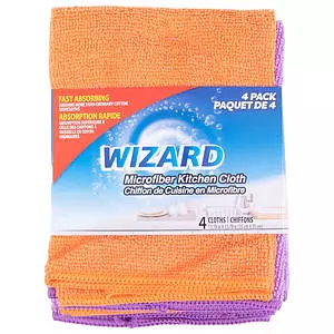Wizard - Microfiber kitchen cloths, pk. of 4