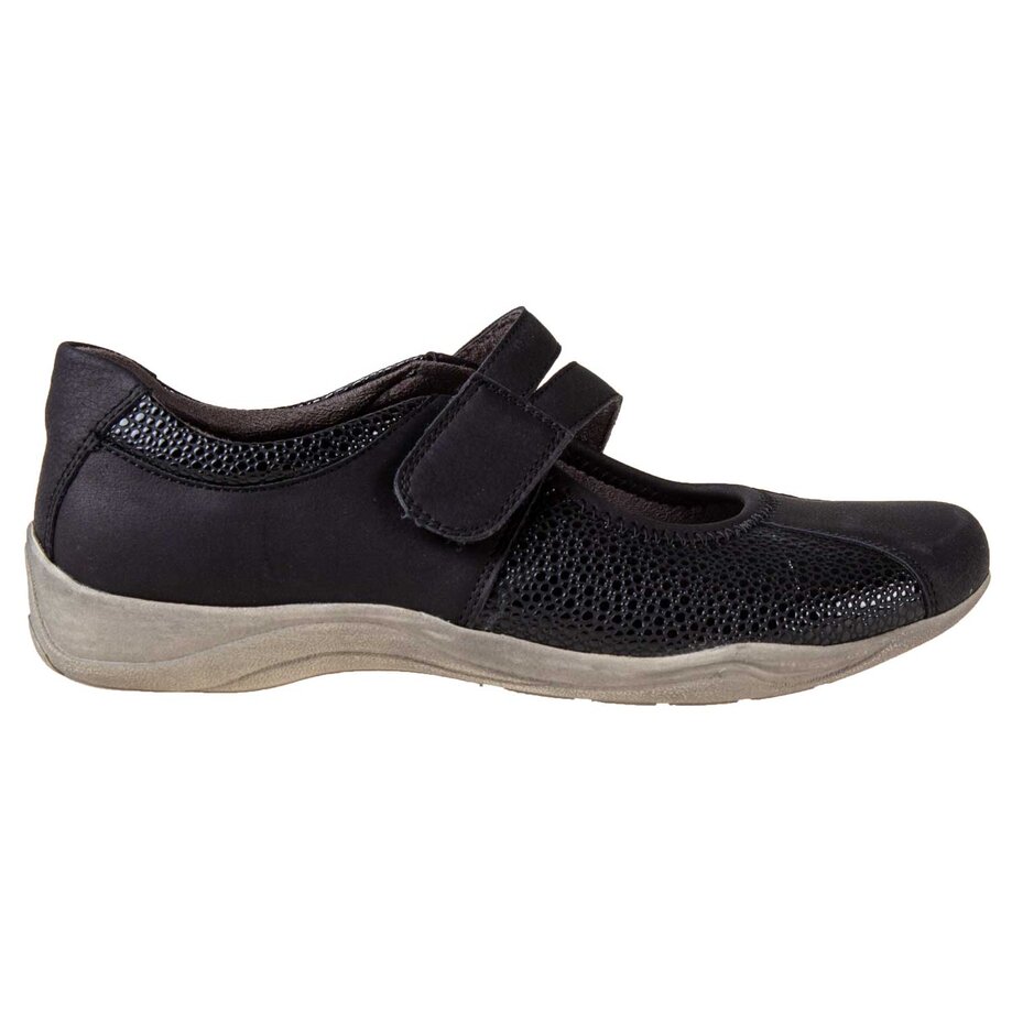 Women's round toe slip-on sports shoes with velcro closure, size 10