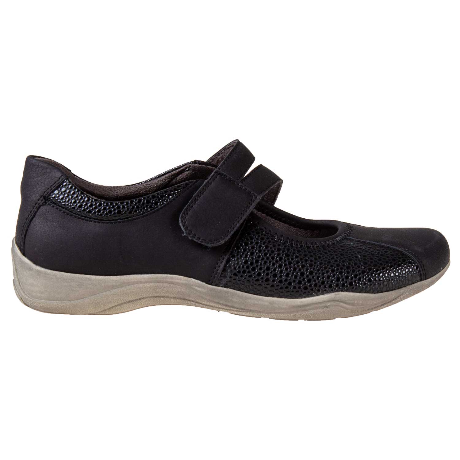 Women's round toe slip-on sports shoes with velcro closure, size 7
