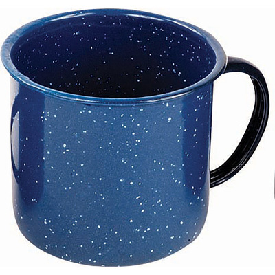 World Famous - Blue enamel camping mug, 12oz