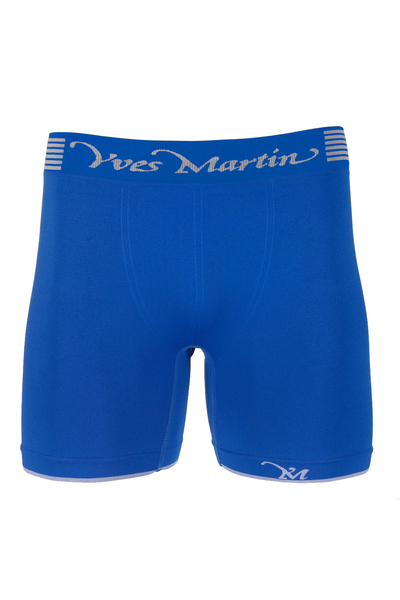 Yves Martin - Caleçon boxer long sans couture - Bleu