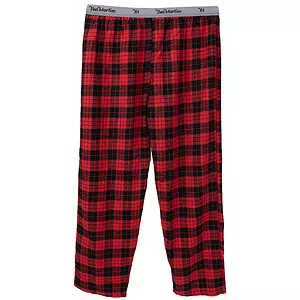 Yves Martin - Men's red plaid flannel pajama pants