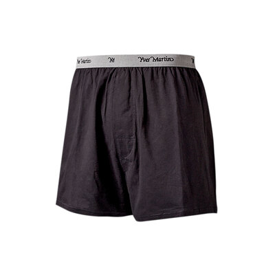Yves Martin - Men's solid jersey boxers - Black - Plus Size