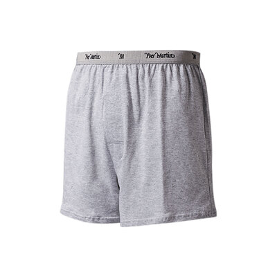 Yves  Martin - Men's solid jersey boxers, grey - Plus Size