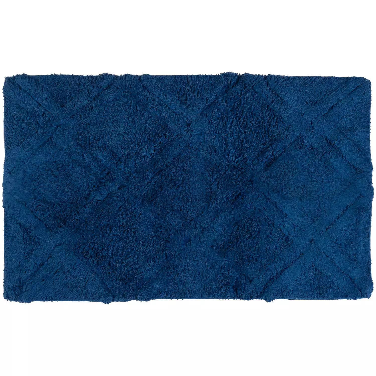 Zen - Tapis de bain, motif diamant, 18" x 30", bleu