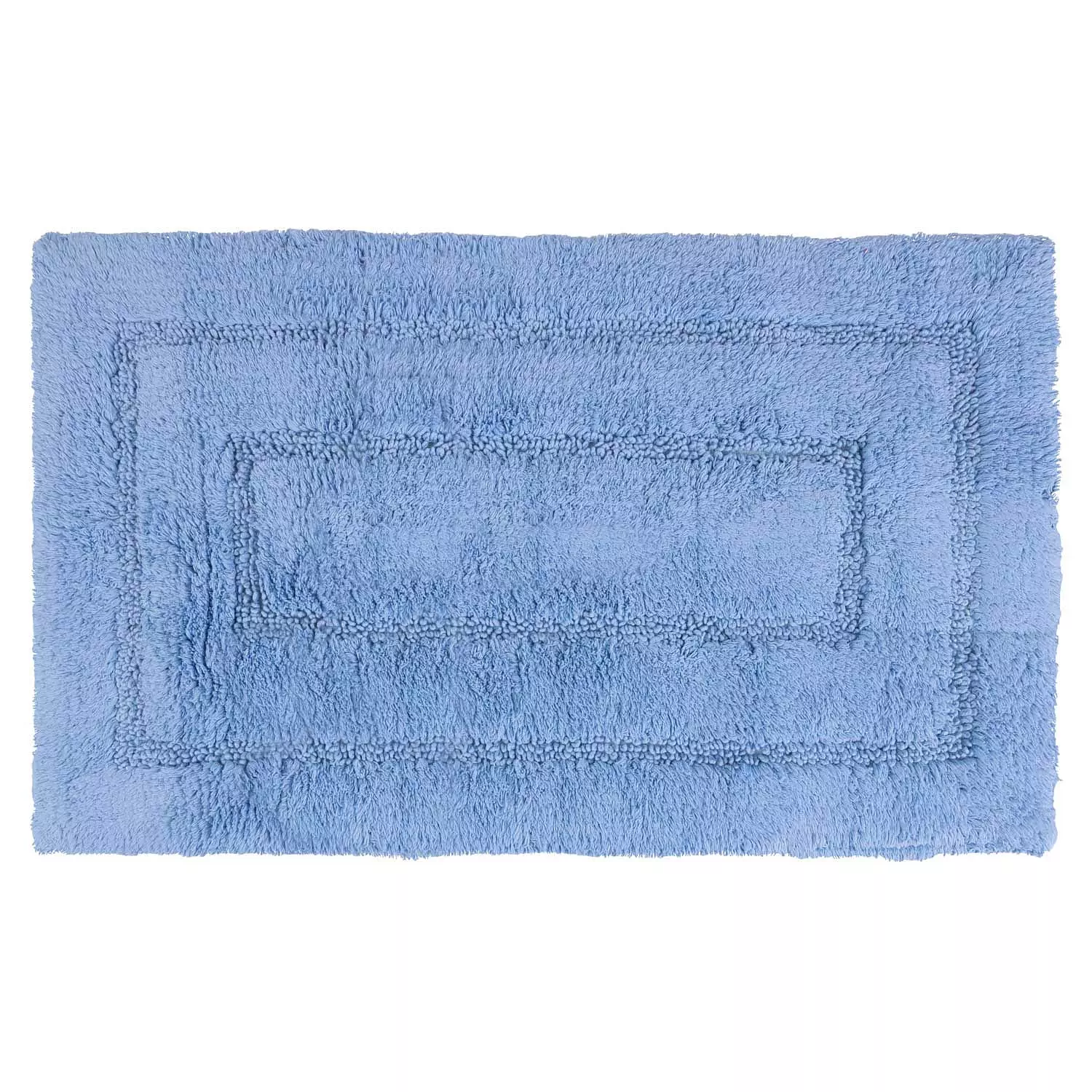 Zen - Tapis de bain, motif rectangle, 18" x 30", bleu pâle